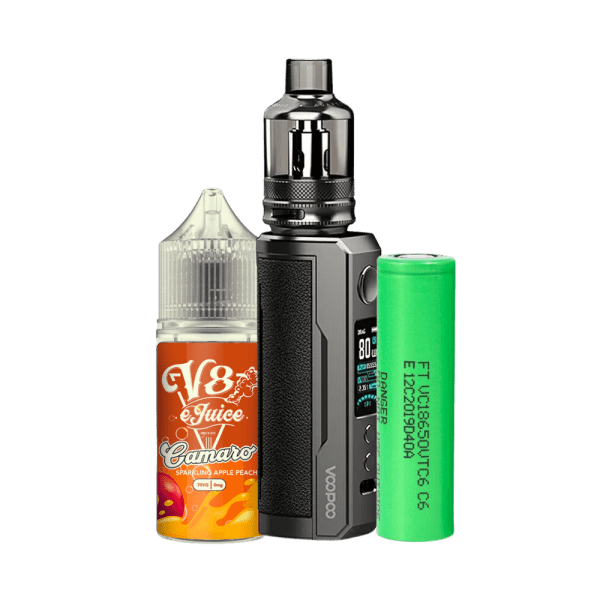 Combo Pod Drag X Plus + Bateria Sony VTC6 + Líquido V8 E-Juice Sparkling Apple Peach